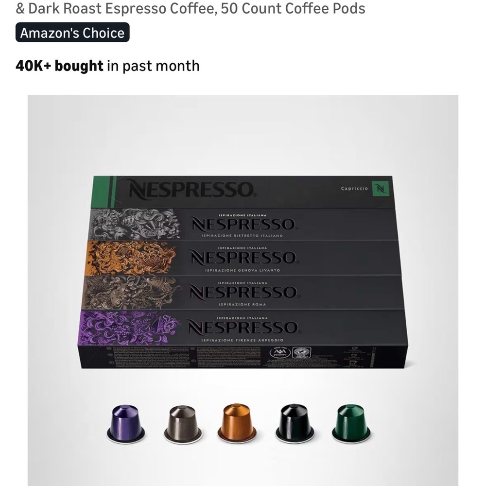 Nespresso Assorted Coffee Capsules